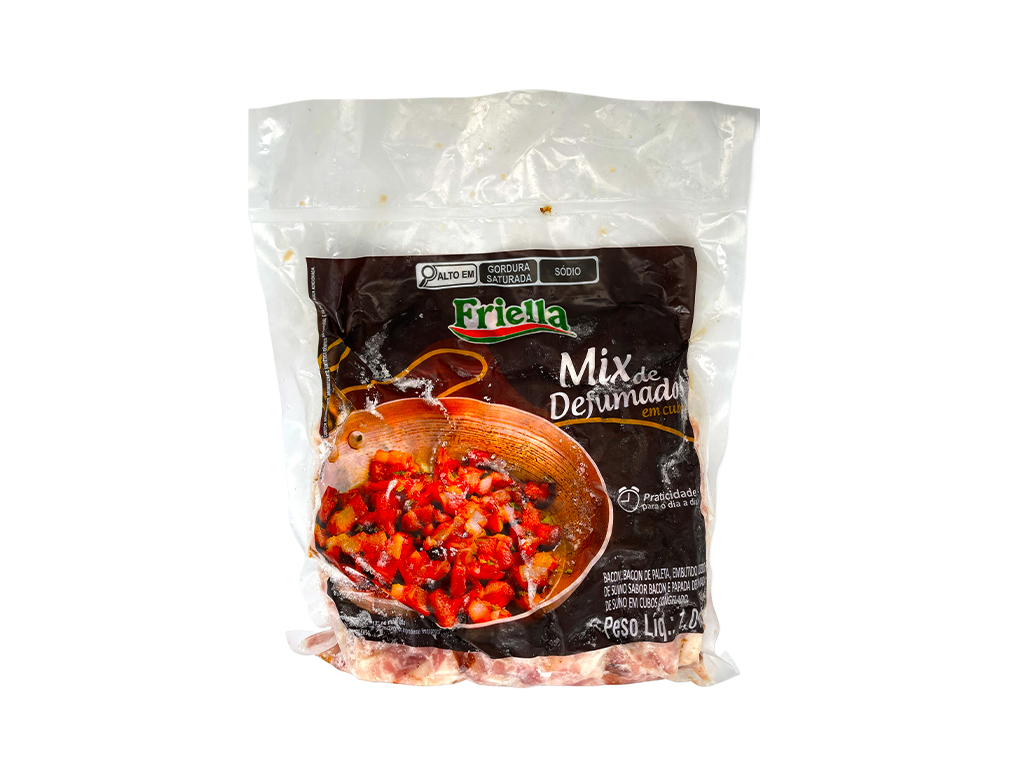 BACON EM CUBOS PALETA E PAPADA FRIELLA 1 KG (CX 10 PCT)